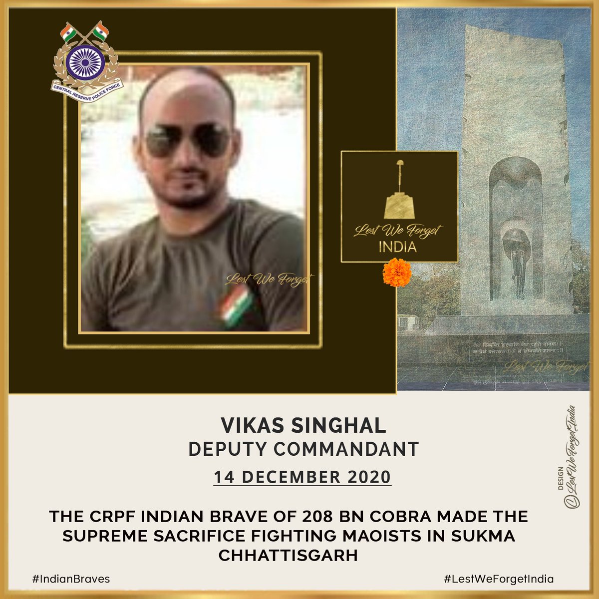 rajnikant300's tweet photo. @LestWeForgetIN @crpfindia @CoBRASECTORHQ @HMOIndia @AmitShah @kishanreddybjp @nityanandraibjp @cgsectorcrpf @PIBHindi @PIB_India @PIBHomeAffairs @BharatKeVeer #SeLeverCommeunPhénixCAPF
@Arunima24
@deepikadeshwal
@journo_jitendra
Another Guardian Angel has fallen
RIP Brave heart
Isn't this irony that as per policy makers martyrs r of 2 types
CAPF- they r simply KIA- NIL benefits
Defence forces- they r martyrs
#OGAS4CAPF
#OldPension4CAPF https://t.co/obew4LiRCt