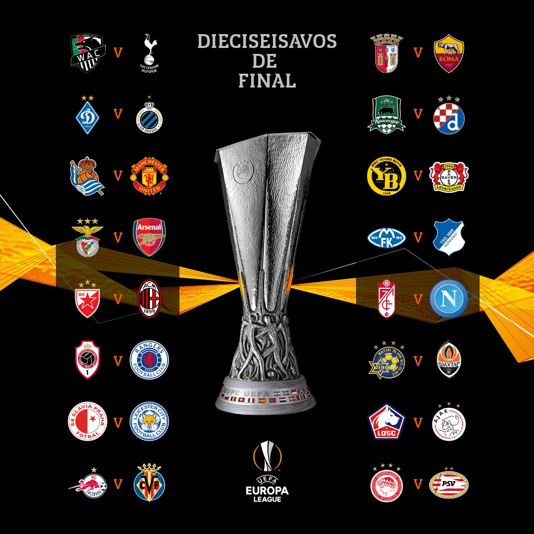 Partidos de dieciseisavos de la Europa League.