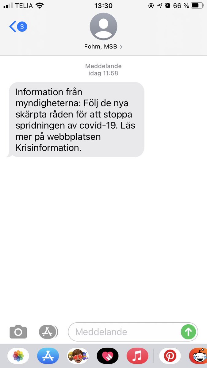 När ett meddelande väcker fler frågor än svar. Får alla samma information skickad till sig,eller har man gjort en bedömningen utifrån rörelsemönster, och språk? Vet <a href="/Folkhalsomynd/">Folkhälsomyndigheten</a> och @MSBse att jag har svenska som första språk, stannat hemma,och har google skills?