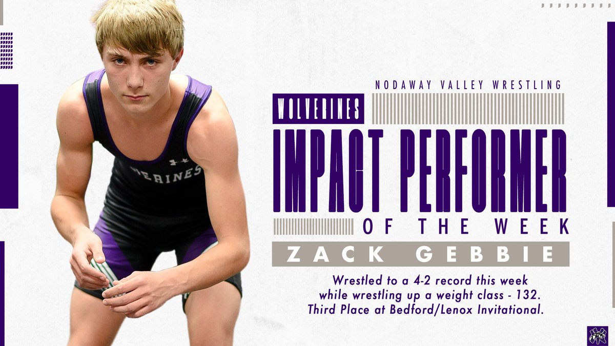 Congratulations to our #NodawayValley Week 2 Impact Performers for the winter season—Boston, Lindsey and Zack. Keep working hard, Wolverines!