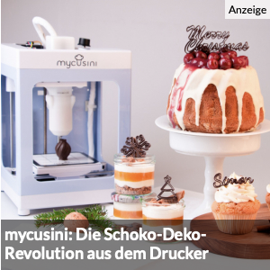 ARA_Empfehlung's tweet photo. Wie toll ist das denn? Schoki aus dem Drucker!! Der 3D Schokodrucker #mycusini ermöglicht zu Hause erstmals die einfache Herstellung leckerer kreativer Schoko-Objekte. https://t.co/AnD8AaxVE8 https://t.co/Ik0Q0yUsAn