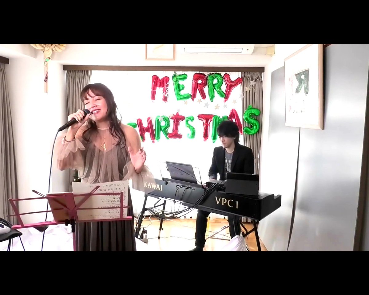 kyo0108kubota's tweet photo. 昨日は(ちょっと早めの)『松澤由美 クリスマスアコースティック配信ライブ』でした〜!
クリスマスライブということで普段ライブでは歌わない珍しいカバー曲や、ゲーム「SNOW」のエンディング曲2曲ともなども入ったセットリストで楽しかったです!
#松澤由美
#KAWAI
#VPC1 https://t.co/ySLR8HN498