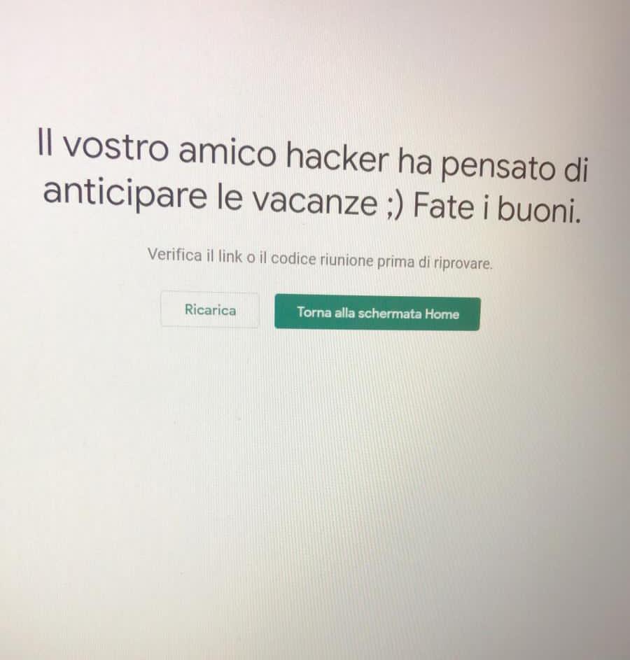 AnnaVeronicaS's tweet photo. Il regalo in ritardo di Santa Lucia?
Google meet hackerato.
😂 #SantaLucia
#hackercineseinfugadicono https://t.co/cHrUTZKUEa