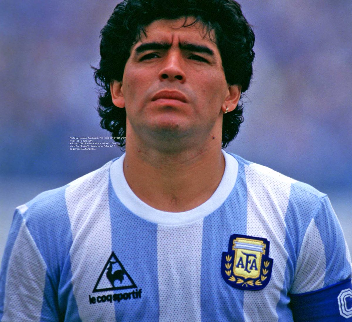 tphoto2005's tweet photo. Diego Maradona (Argentina)
World Cup Mexico86, Argentina vs Bulgaria2-0 
at Estadio Olímpico Universitario in Mexico City, 
Mexico on 10 June 1986   
Photo by Masahide Tomikoshi / TOMIKOSHI PHOTOGRAPHY https://t.co/o8vKyCJu3L
