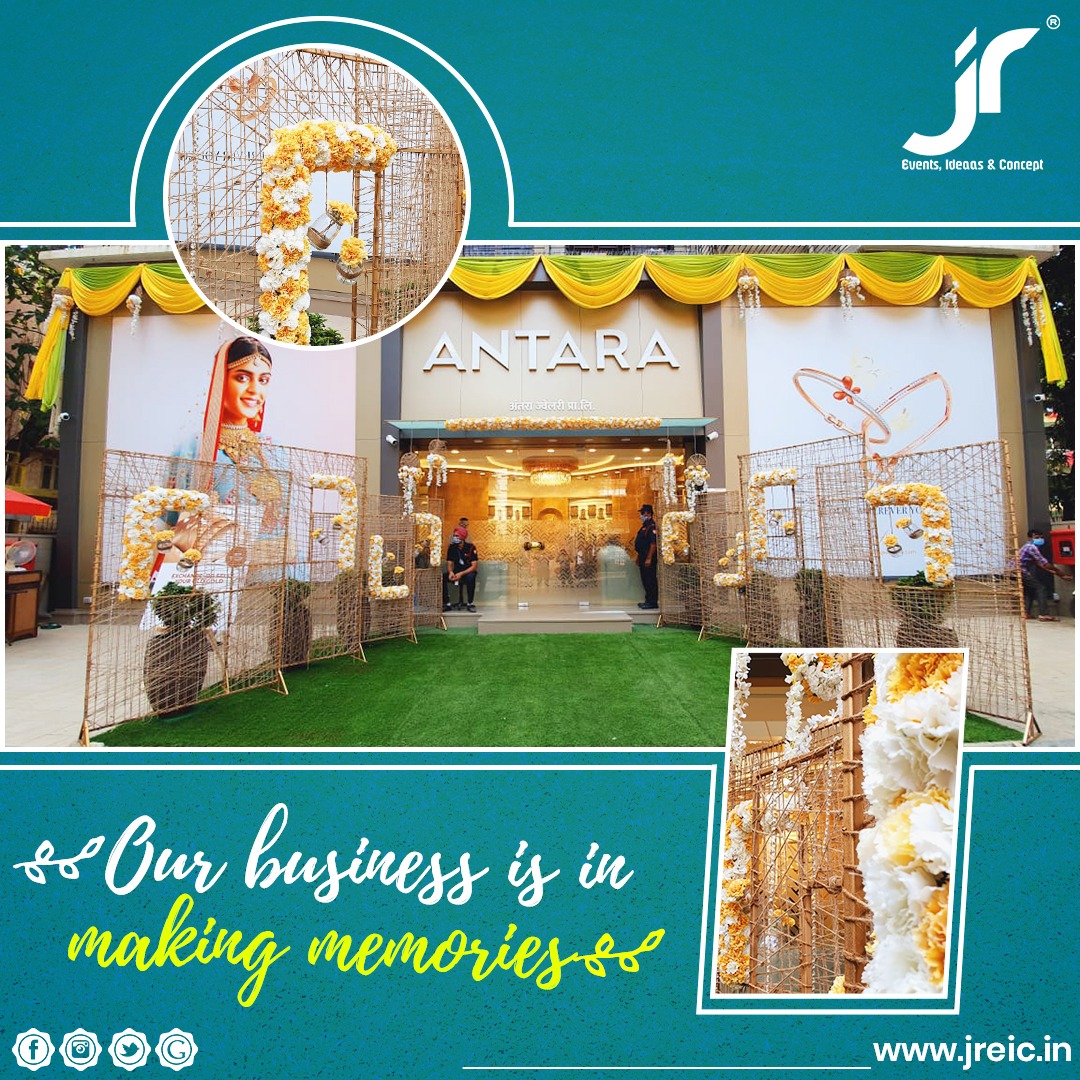 JrEvents_IC's tweet photo. #JREvents represents unique, beautiful &amp; memorable décor for all your celebrations. Our expert professional team has decorated @AntaraJewellery entrance flawlessly. Every bit of details was precisely done and well taken care of. 
#JREIC
By Ravin Rajpura Jatin Rajpura https://t.co/zHnqBLLBqV