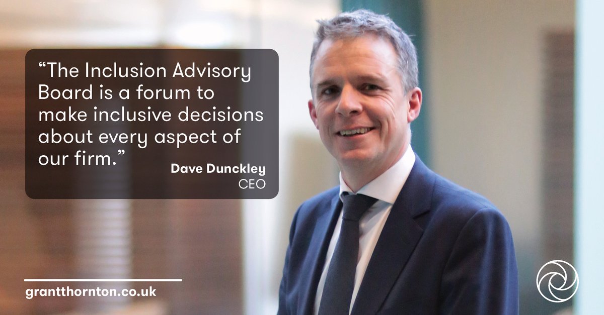 GrantThorntonUK's tweet photo. We're proud to announce the appointment of a new Inclusion Advisory Board: 12 people from across the business, who will support inclusive decision making at board level and offer development opportunities to a wide range of talent. Read more: https://t.co/ylT4fOhO1M #Inclusion https://t.co/27tW7fHopy