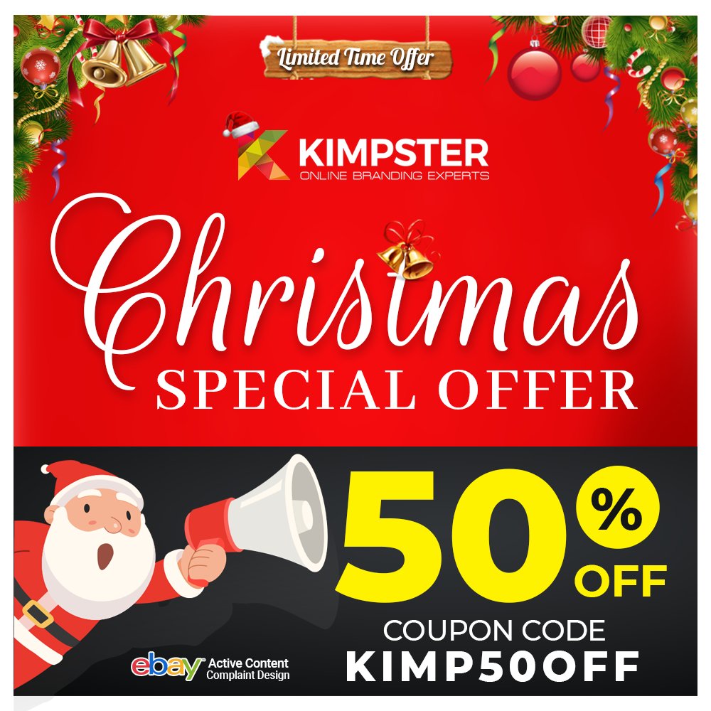 KimpsterTech's tweet photo. MERRY CHRISTMAS - 𝟓𝟎% 𝐎𝐅𝐅 𝐎𝐍 𝐄𝐁𝐀𝐘 𝐒𝐓𝐎𝐑𝐄 𝐃𝐄𝐒𝐈𝐆𝐍 🎁
Let us decorate your eBay store this Christmas at an unbelievable discounted price. 🎄 🎅

#eBay #ebayseller #ebaygifts #Webdesign #webdevelopment https://t.co/tlrYCRCaOm