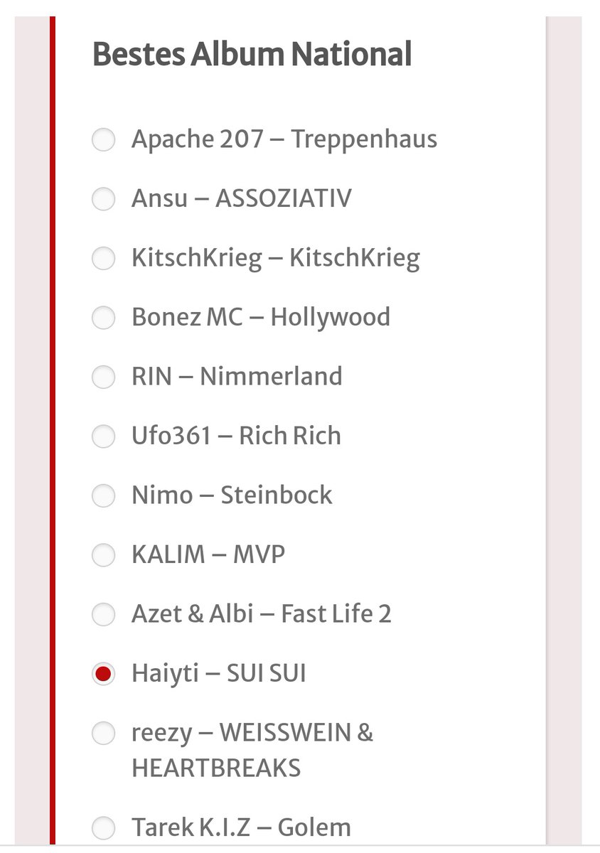 IchbinsLiser's tweet photo. Da will man für Lina abstimmen bei den https://t.co/UTHHqO5bls Awards und man muss sich dieses restliche lineup geben come on wo sind die Frauen das ist doch peinlich https://t.co/5mXEcCwBAc