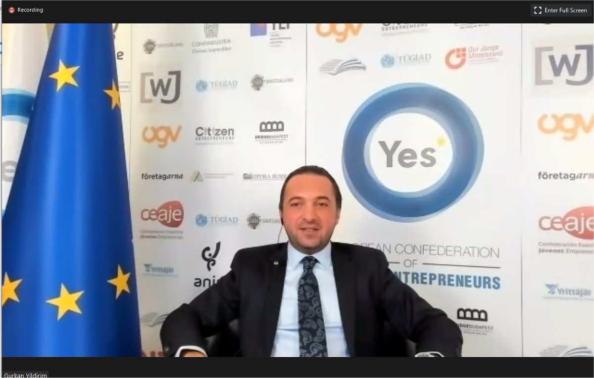 lucadon82's tweet image. #YESforEurope European Young Entrepreneurs Conference 2020 is now live on #zoom. Thank to you President #Gurkan #Yildirim and your #team to keep, despite the #COVID19 related difficulties, to keep the tradition goin and hold yet another #EYEC! #networking #scaleupeurope