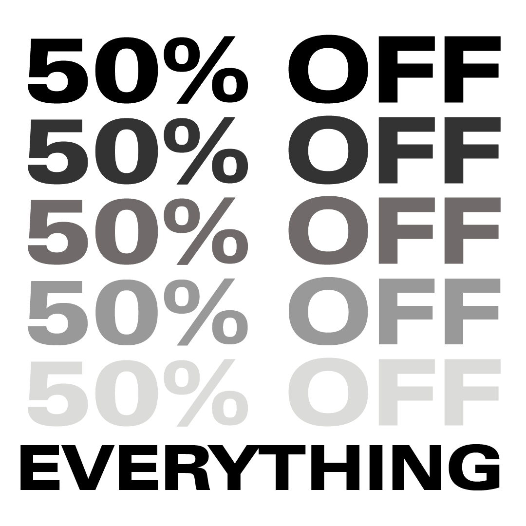 ginchgonch's tweet photo. IT'S HAPPENING, EVERYTHING IS HALF OFF WITH CODE holihalf - It's your time to shine, or buy, or both. https://t.co/IaM1LsmE57
