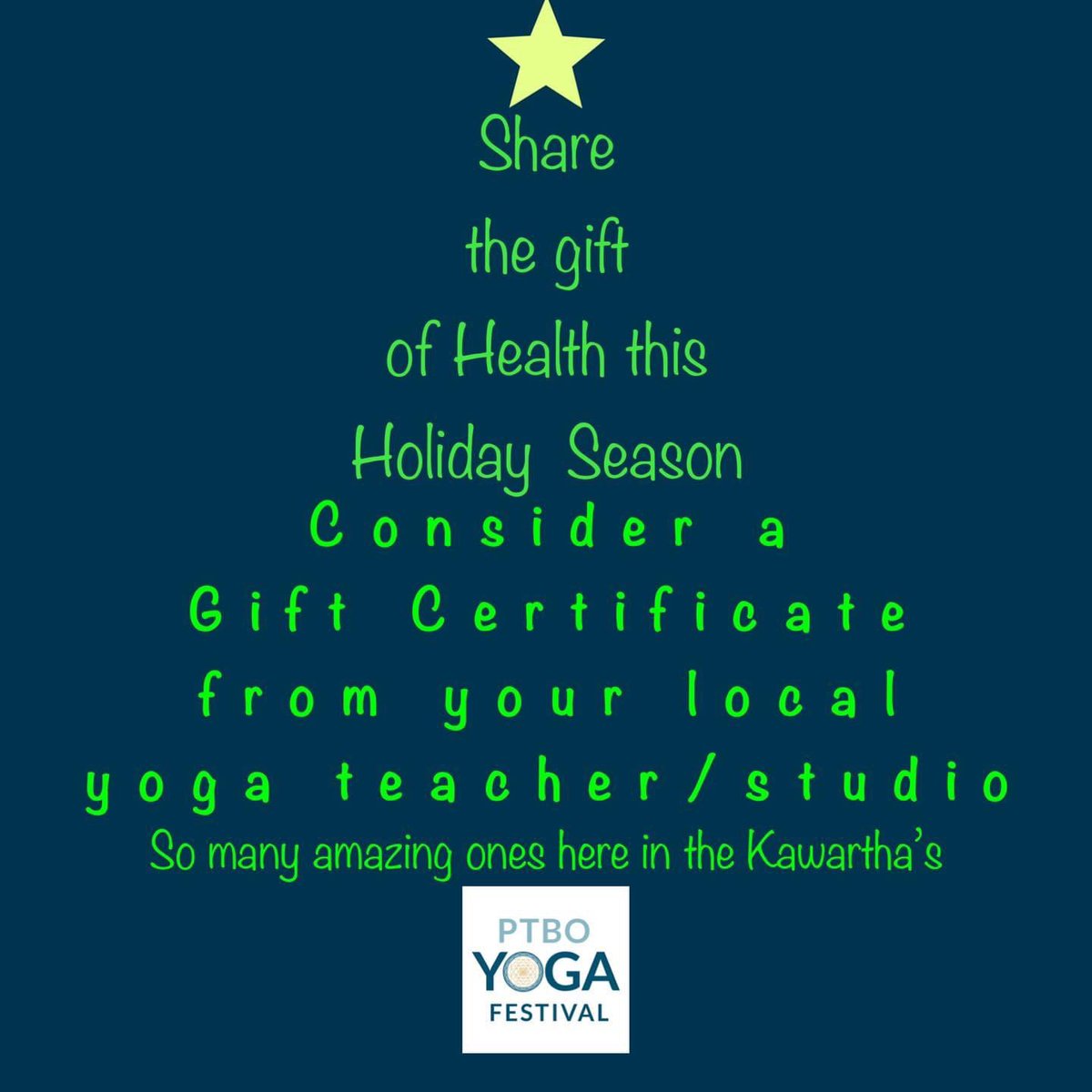 Not sure what to get the #yoga lover on your list. Lots of great teachers &amp; studios offer #GiftCertificates    #ptbo #onlineclasses #studioclasses #supportlocal #ptboyoga