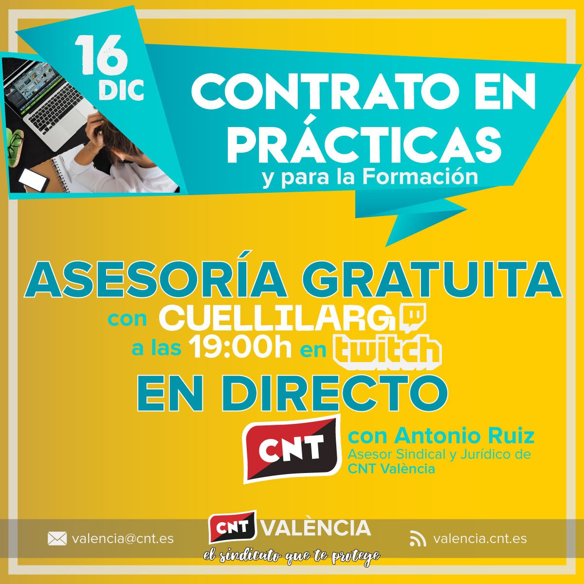 ✅ Este miércoles en #CUELLI_TV haremos un especial de contratos en #prácticas y de formación 🧑‍🎓 Muy interesante para la #juventud precarizada y la investigación 🧠👀