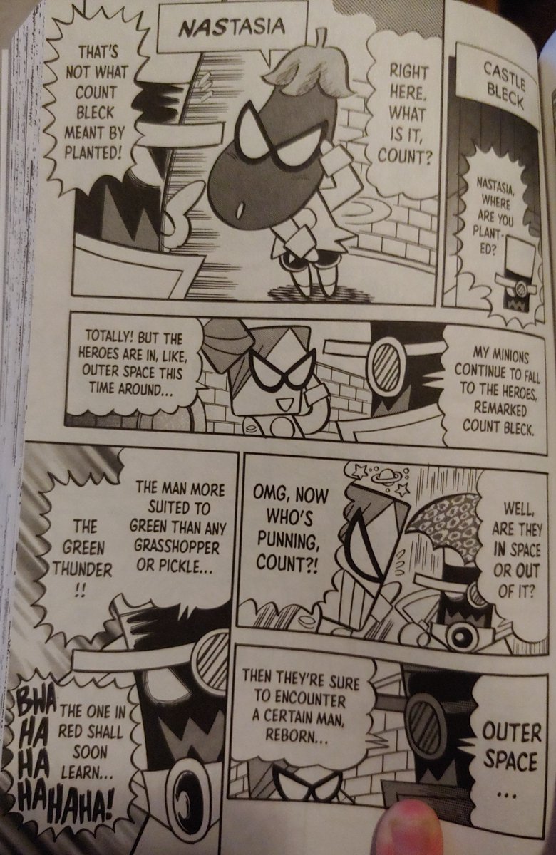 4/ Count Bleck and Nastasia also have pretty distinct voices in the English version of Super Paper Mario. Tried to capture that. Some lines are ripped right from the game!(Joke 1: "Nasutasia" (nasu = eggplant))(Joke 2: "uchuu" = "outer space" OR "in the rain")