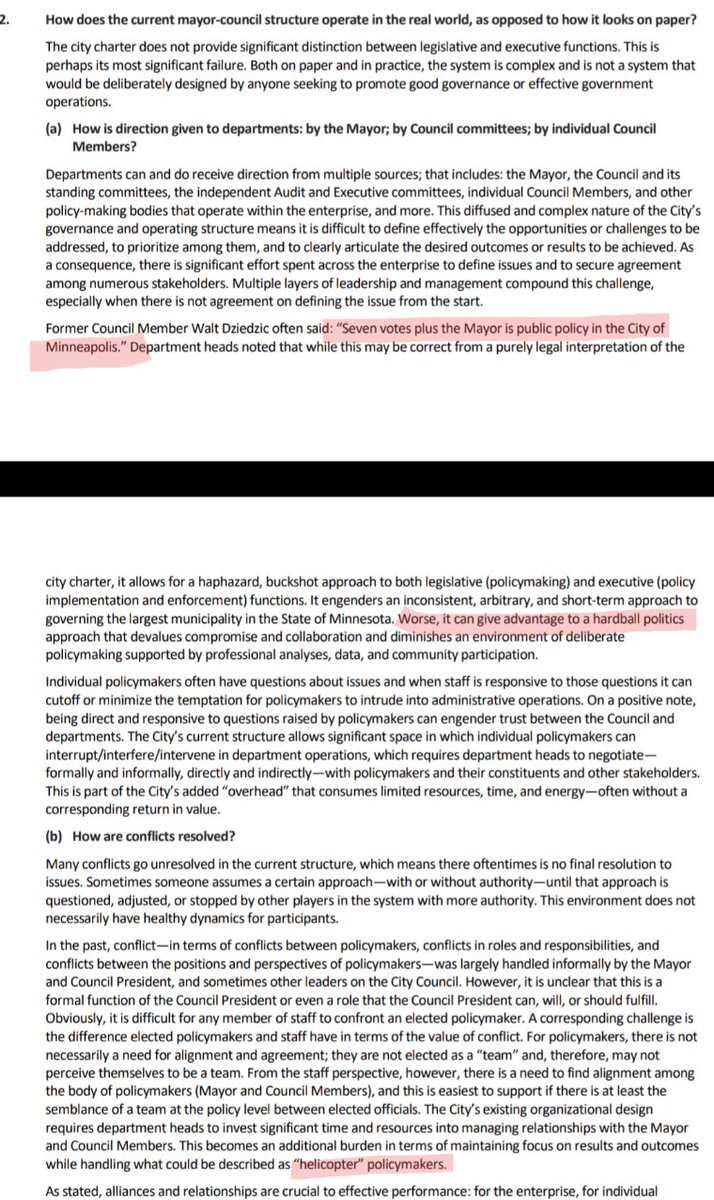 It's hard not to sense a little disdain for democracy in this assessment of the city's governing structure, produced by three members of the Charter Commission (I'm assuming it's mostly written by Barry Clegg).  https://twitter.com/mplsclerk/status/1338508189856370688