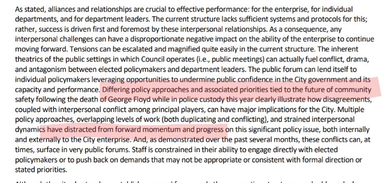 No mention of the (unelected, yet still highly politicized) Charter Commission's role in stalling that "forward momentum and progress," in that brief window when elected policymakers actually came together after George Floyd was murdered by city employees.