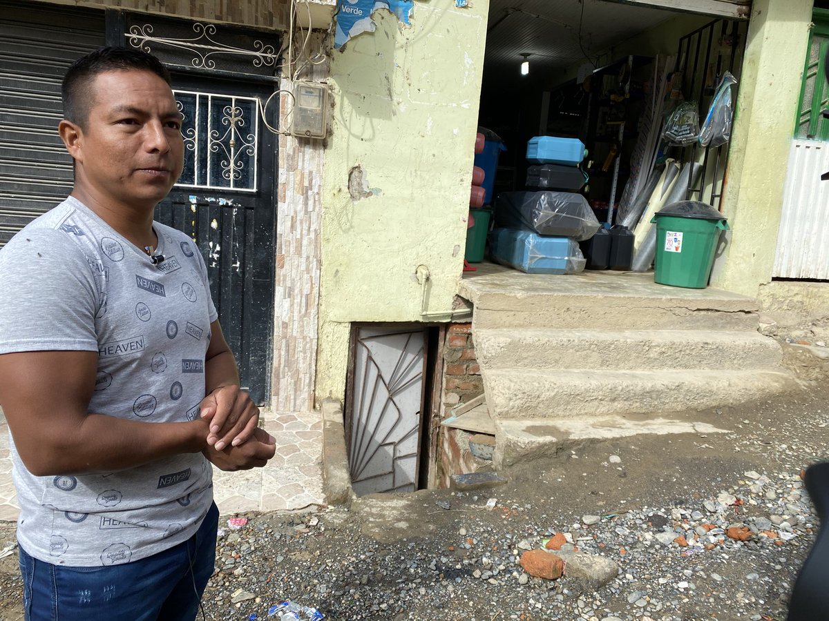 This is the site of a recent massacre in the rural village of El Mango. Most locals won’t speak on camera for fear of being murdered too, but this man bravely told me how assassins sprayed gunfire into a nightclub and killed 5 people.