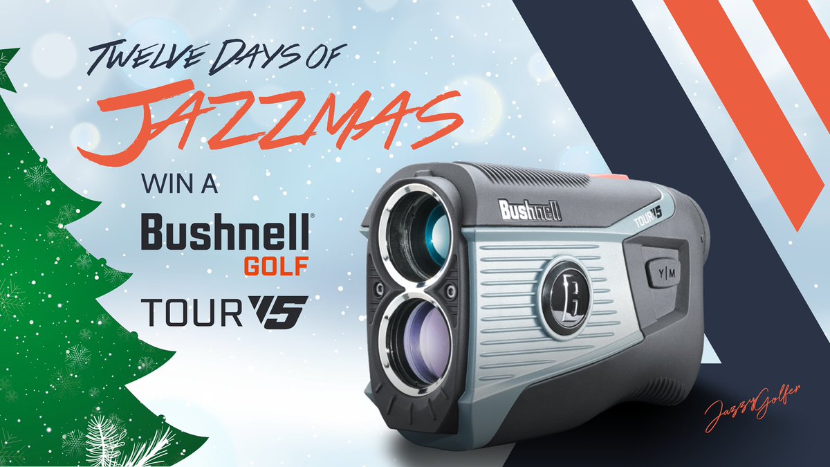 🎄Day 2 is a signed Bushnell Tour V5 Rangefinder

To Enter:
1️⃣ Follow me &amp; <a href="/BushnellGolf/">Bushnell Golf</a> 
2️⃣ Like &amp; Retweet this post
3️⃣ Subscribe to my YouTube bit.ly/3mk6NCI

🎁 Winners chosen on Boxing Day, 26th December. Anyone, anywhere can enter!

#12daysofjazzmas