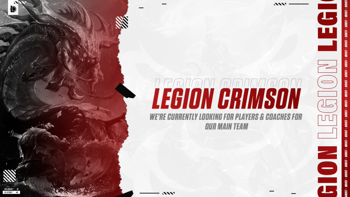 [#Announcement] - League Of Legends LFP

Legion LCD Team is looking for players.

If you're D2+ and want to show everybody what you can do. Feel free to apply to the tryout.

All positions are desired

(players) forms.gle/YnCvz3dksKzE5e…
(coaches) forms.gle/1BYmSXA7KMgrV5…