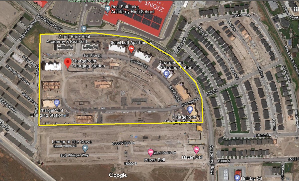 4/ The problem is that Soleil is a disconnected CAR ISLAND with two entry/exit points that both connect to Academy Pkwy but not the surrounding houses. Whether you are going for a gallon of milk or cross-country trip, you must use Academy Pkwy.
