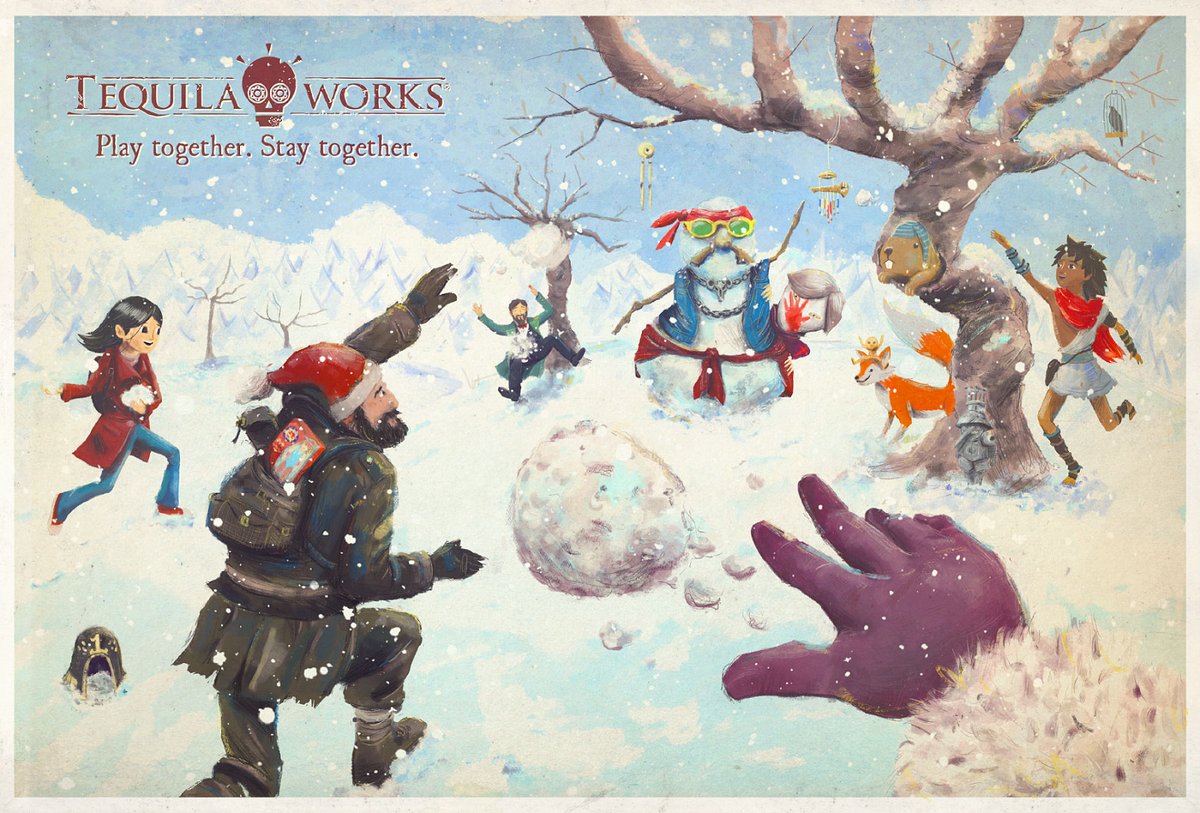 TequilaWorks's tweet image. Happy Holidays from all your friends and family at Tequila Works and may be together really soon.
❄️               ❄️
Until then, let's play together and stay united!
❄️            ❄️  
         ❄️              ❄️        
Love with GUSTO.