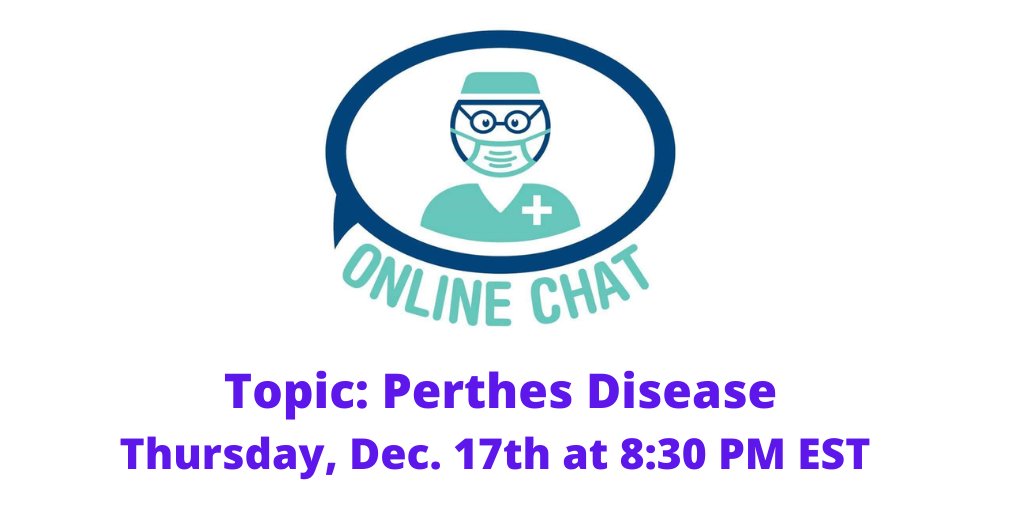 LimbLengthMD's tweet image. Do you have a question about #Perthes or #AVN? Join us on Thursday, Dec. 17th at 8:30 PM EST for an online chat session. See tinyurl.com/ICLLChat for signup details. #ICLL #ICLLChat #PerthesDisease #AvascularNecrosis #Hip #Orthopedics #OrthopedicSurgeon #DrShawnStandard