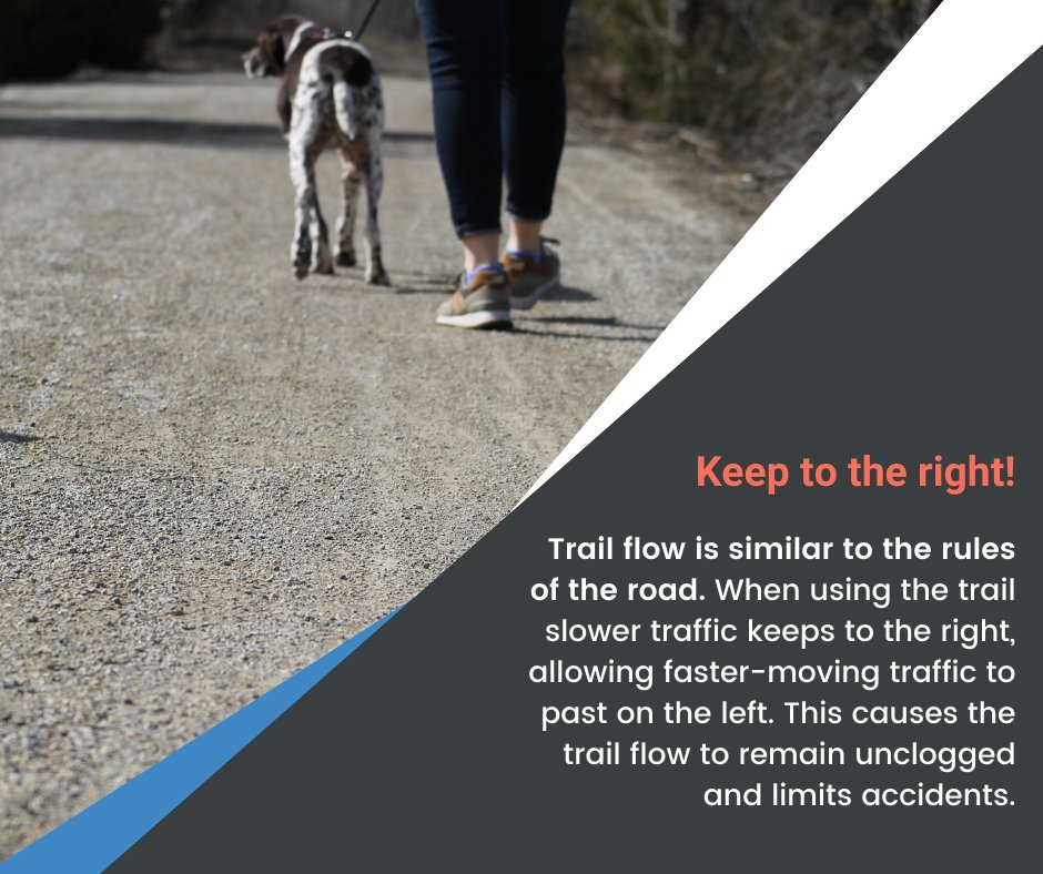 RedbudTrail's tweet photo. Did you know that the rules of walking on a trail are similar to road rules? When driving, you signal when passing, same thing on the trail! You also stick to the right when driving, the same thing on the trail! 
#kansastrails #kansas #redbudtrail #railstotrails #walking #hiking https://t.co/l8hjaxNhEV