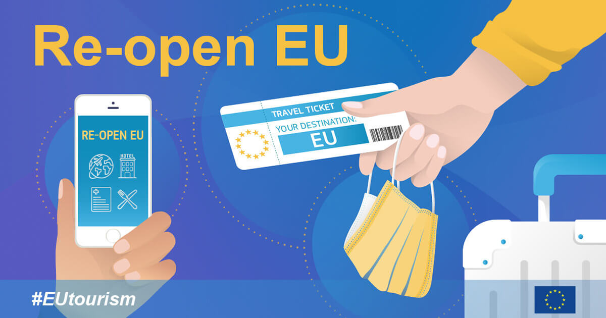 PE_Italia's tweet photo. ✈️Stai per metterti in viaggio? Conosci Re-open EU?
L’applicazione che ti permette di ricevere aggiornamenti periodici sulle misure di ❇️salute, ❇️sicurezza e ❇️mobilità relative al coronavirus in tutta Europa.🇪🇺

👉Scopri di più: https://t.co/LglawKXLUL https://t.co/qeHofEutbn