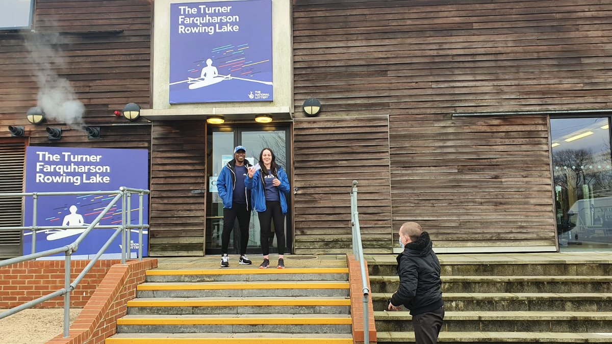 WOW 🤩 Redgrave Pinsent Rowing Lake named after LYR coaches Isobel &amp; Lawrence for the day by <a href="/LottoGoodCauses/">National Lottery Good Causes</a> honouring grassroots workers during the pandemic!

Thank you to National Lottery players who make our work possible.

<a href="/SteveRedgrave5/">Sir Steve Redgrave</a> @matthewcpinsent <a href="/BritishRowing/">British Rowing</a>