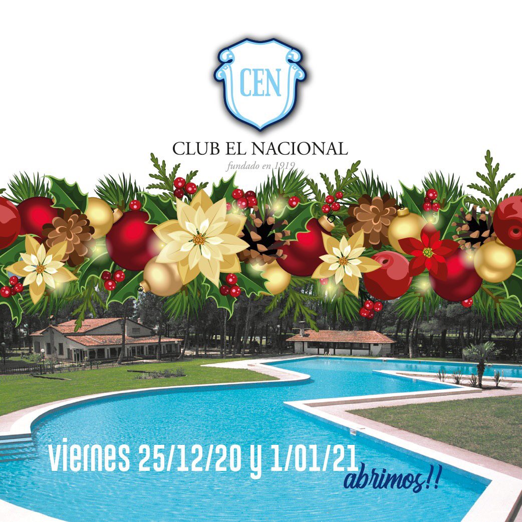 Estimadas Familias Celestes!!
Les informamos que los días viernes 25 de diciembre
y 1 de enero el Club estará abierto!!
#VamosCen