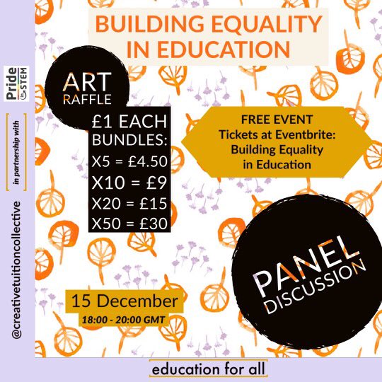 CreativeTuiti0n's tweet photo. Here’s all our wonderful speakers in one place, and a taster question to warm you all up for some spicy debate. We want to hear your thoughts on this one! 📚🧬🌈✊✨
#steam #education #equality #debate #paneldiscussion #creativetuition #bristol https://t.co/8K6s4fG2uL