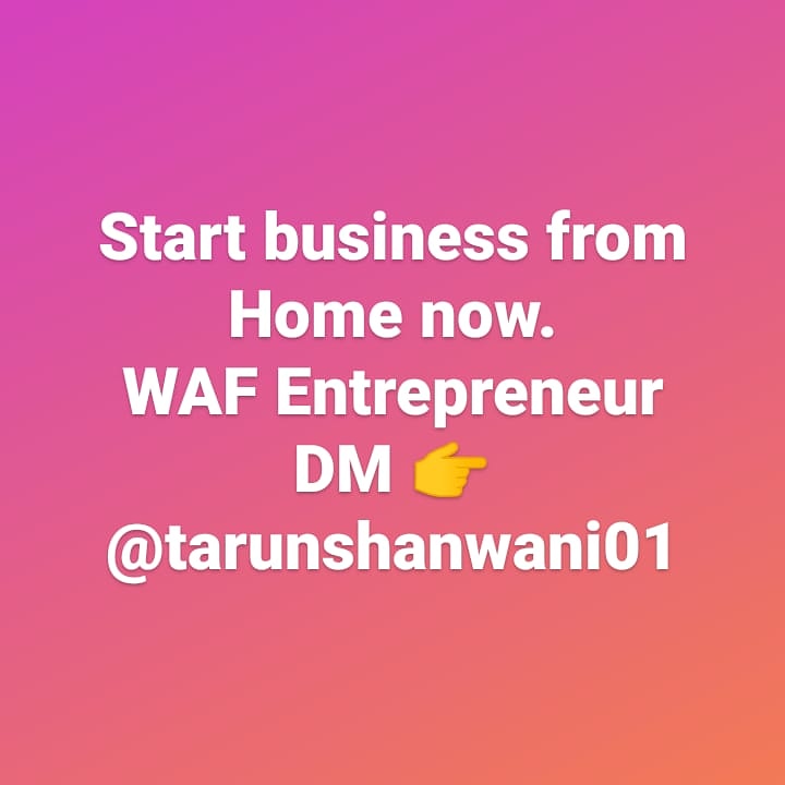TShanwani's tweet photo. Start business from Home now.
WAF Entrepreneur
DM 👉 Tarun Shanwani 👈 https://t.co/kJh79B1oIp