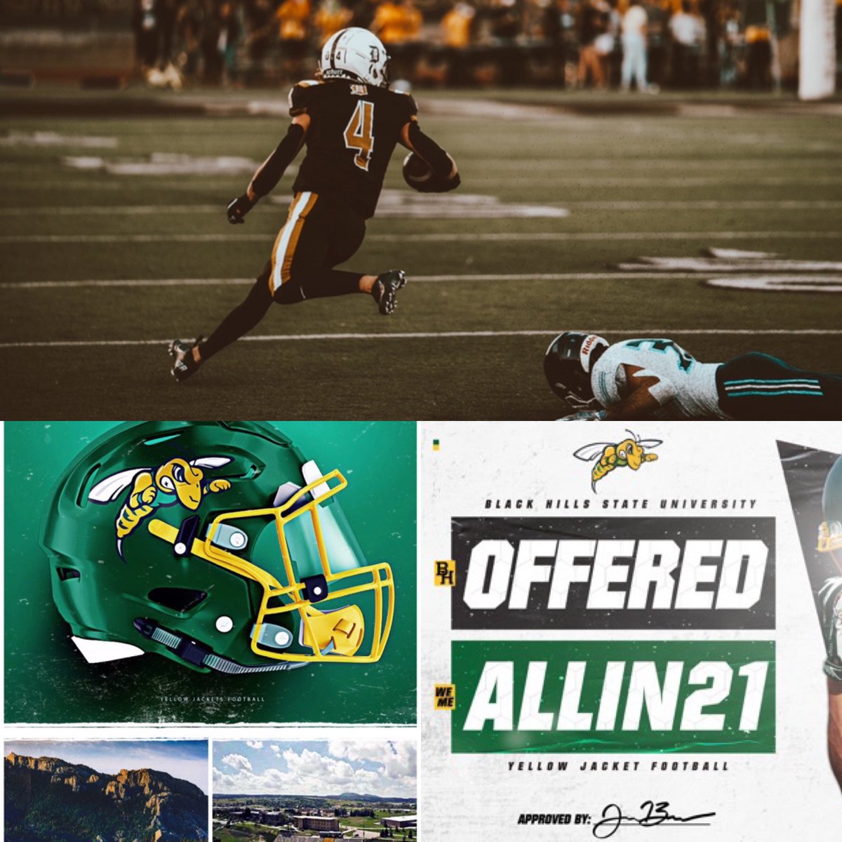 D_spjuty's tweet image. After a great conversation with @CoachBenBlake , I am stoked and extremely grateful to say I have earned an offer to Black Hills State University‼️🟢🟡 @BHSUFootball #TeamPALA #AG2G #OFFA #116Training #DavisHighFootball