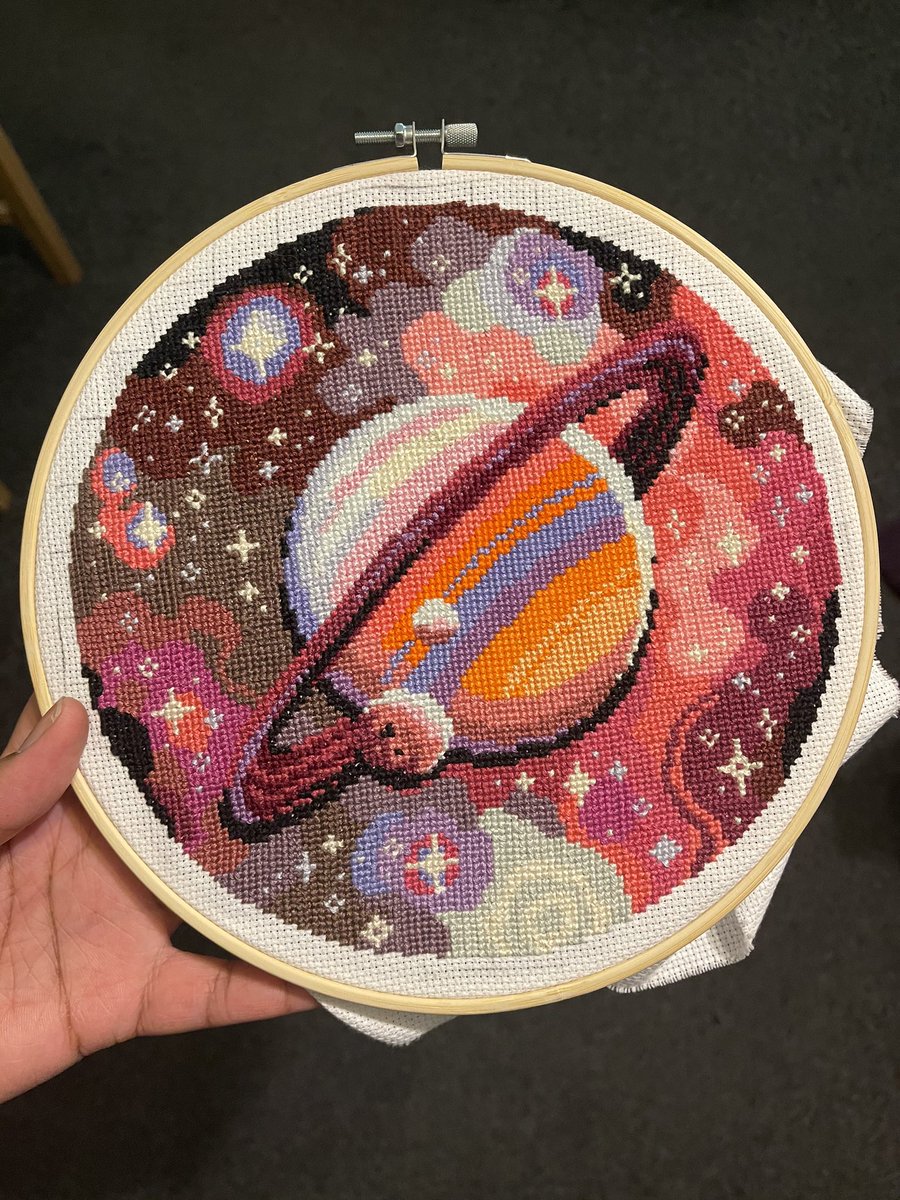 Thisismeonline's tweet photo. It’s been months but in finally done 🥳🥳🥳 #crossstitch https://t.co/ZaiCTwZf1N