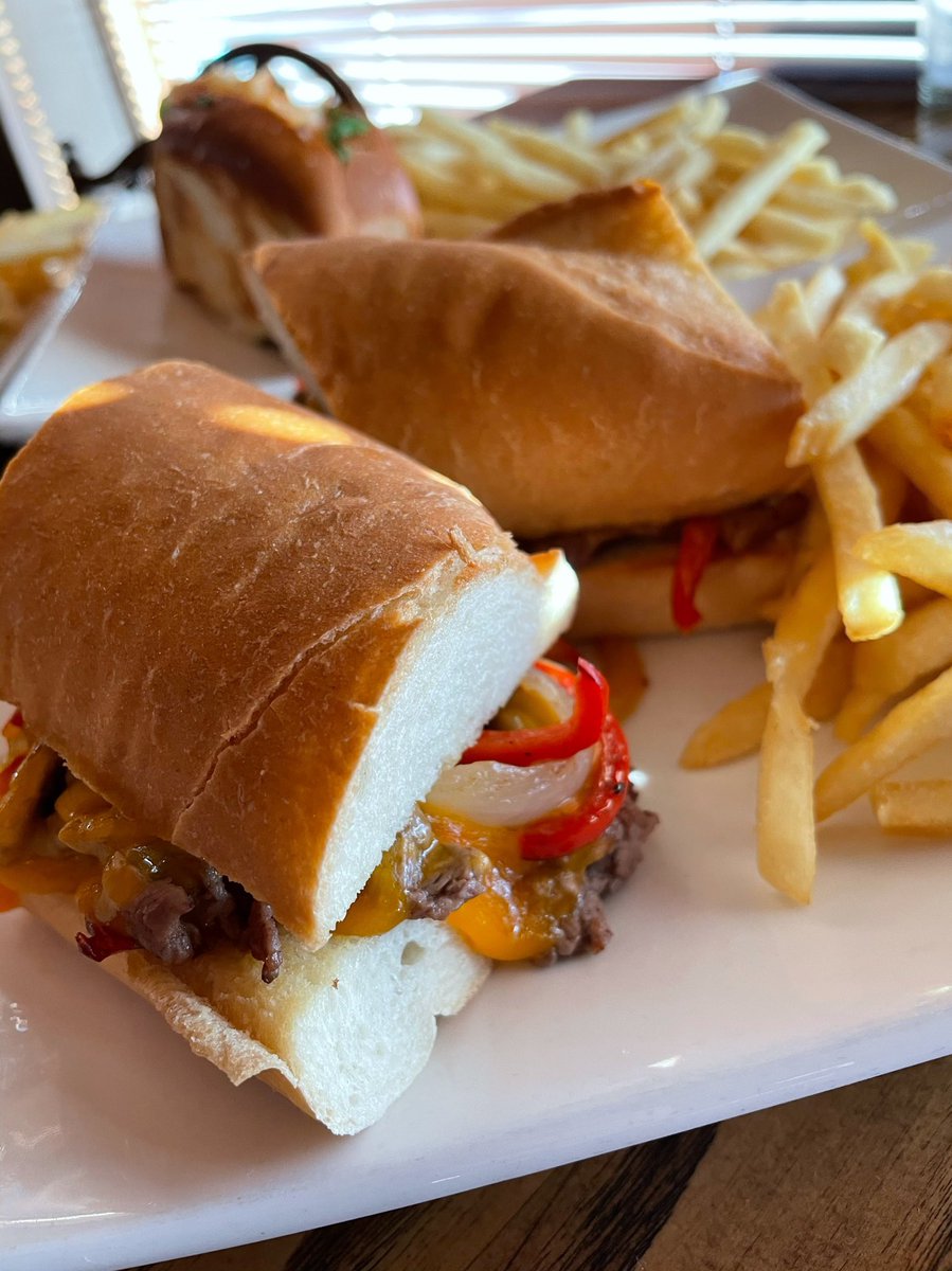 NicIslandInn's tweet photo. Did you hear that we’ve added some new sandwiches to our lineup? One of our favorites is the Minneapolis Steak Sandwich served with fresh french fries. Take-out is available Thursdays-Sundays, so make your dinner plans now! #NicolletIslandInn #minneapolisfoodie https://t.co/L618smUF60