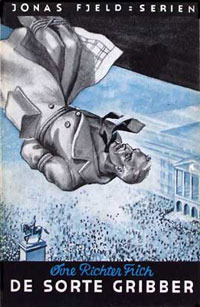 Fjeld invents bulletproof metals, super-fast airplanes, and the Flyvefisken, a high-tech flying sub armed with advanced weaponry. In the creation of these inventions Fjeld is assisted by Ilmari Erko, a Finnish Big-Headed Dwarf Genius ( http://jessnevins.com/pulp/glossary.html#BHDG). 13/