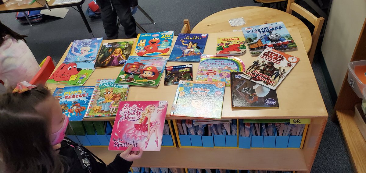 Mrs_VDeFriend's tweet photo. New independent reading book shopping. Choice is so important 🍎 @SamHoustonEl https://t.co/AyV0H5yTC7
