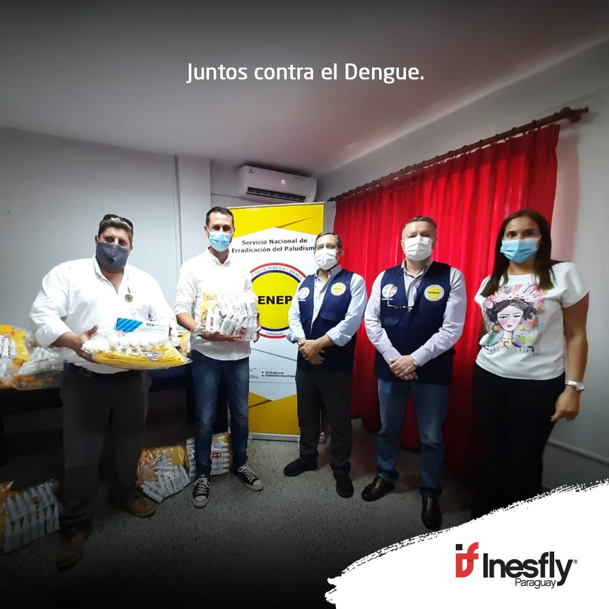inesflypy's tweet photo. Realizamos una entrega de insumos a Senepa para su uso en las acciones de lucha contra el #Dengue a nivel país.

👉 La prevención de enfermedades es una responsabilidad compartida.

#PySinDengue #Inesfly #insecticida https://t.co/VQDW466SgK