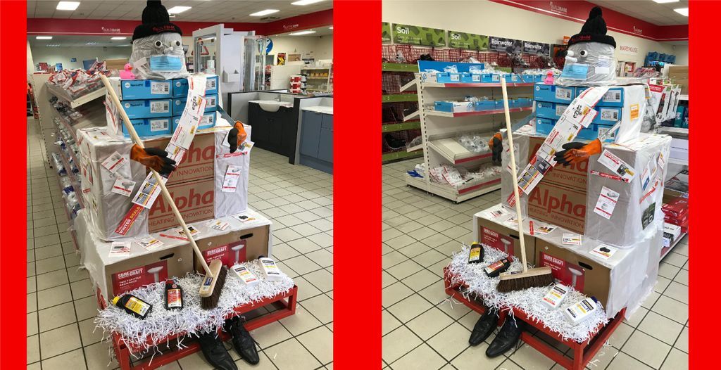 Check out #Snowman Bob from #Buildbase York! He is here to tell customers all about the local Autumn and Winter Deals going on in branch!!  ☃️⛄️ #itsbeginningtolookalotlikechristmas