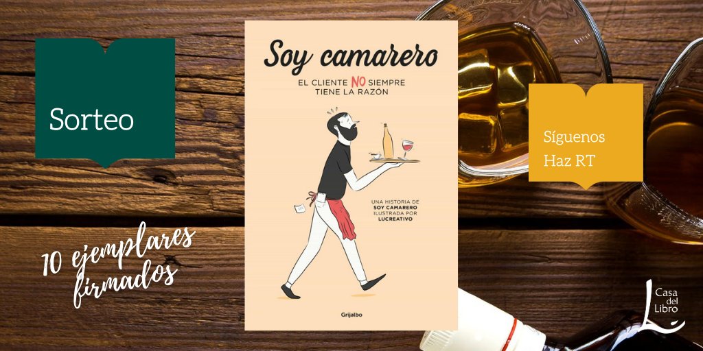 casadellibro's tweet photo. 📚SORTEO📚

Sorteamos 10 ejemplares firmados de la novela gráfica 'Soy camarero. El cliente no siempre tiene la razón'. ¡Participa! 👇

1️⃣ Síguenos
2️⃣ RT

🗓️ Tienes hasta el 21 de diciembre a las 9:00h

BBLL: https://t.co/xBuZvJ6RCA

@soycamarero @megustaleer https://t.co/cJQyRcNiLT