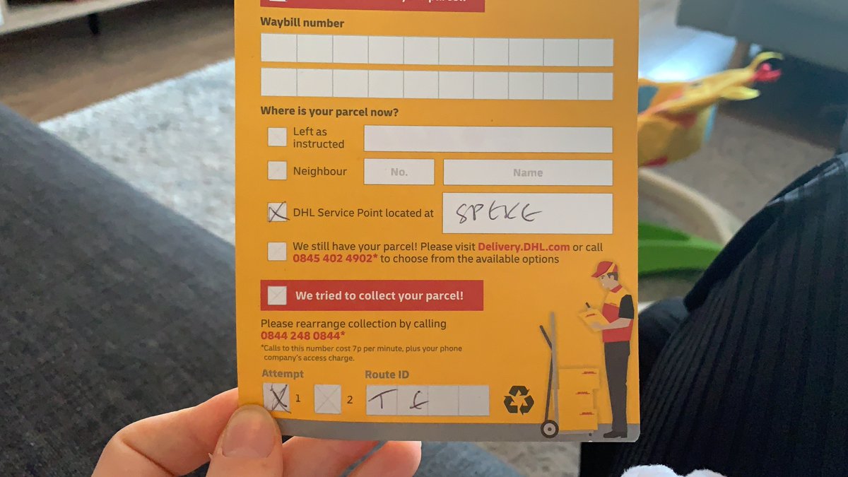 amydanielle20's tweet photo. @DHLParcelUK I have received this but it has no tracking info, I have no email about anything I’ve ordered, it’s a long drive to Speke and I have a very young baby, can I get a redelivery? Thanks https://t.co/gZy7eP8Ui2