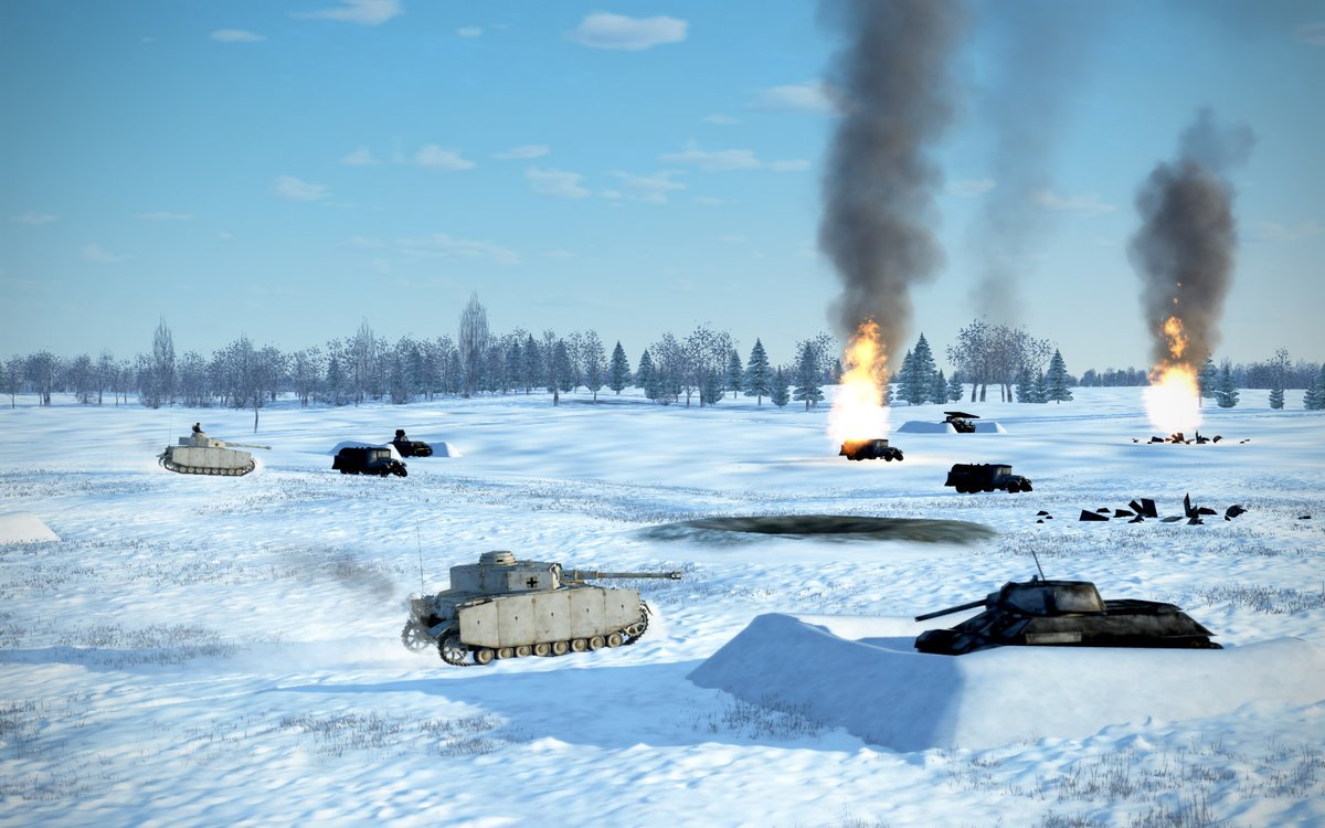 StormbirdsBlog's tweet photo. Driving PzKpfw IV Ausf.G's with @Wolfpack345 in @il2bos's Tank Crew on the Finnish Virtual Pilots - Dynamic War server. Raided a forward position with three tanks. Both attacked and supported by airpower in an incredible combined arms experience. #flightsim #tanksim https://t.co/0xJB3tMmbp