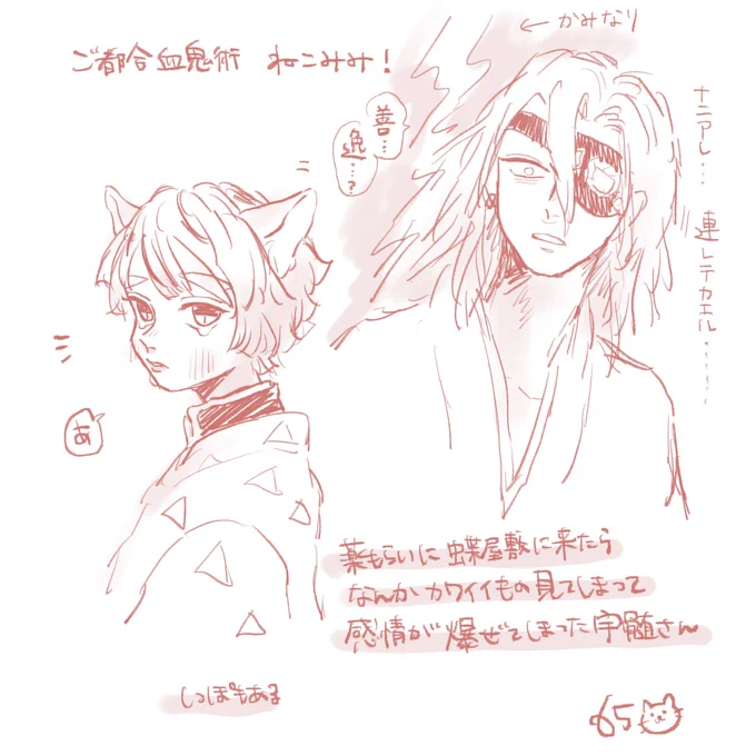 【宇善】ご都合血鬼術には!ゆめがある!🐱※ねこみみ 