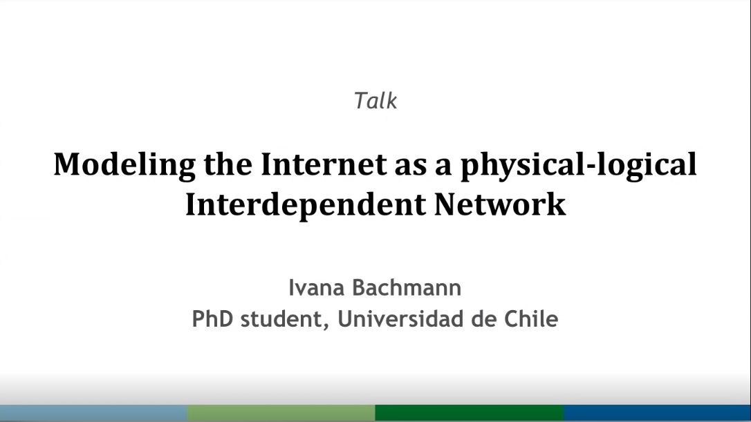 SchoolSysNet's tweet photo. Ivana Bachmann, PhD student at @uchile, presents the talk “Modeling the Internet as physical-logical Interdependent network”.

Now on: https://t.co/UipSsf6xoe

#systems #networks #iot #iotconecta #ufes #labtel #niclabs https://t.co/Bum00lcTtU