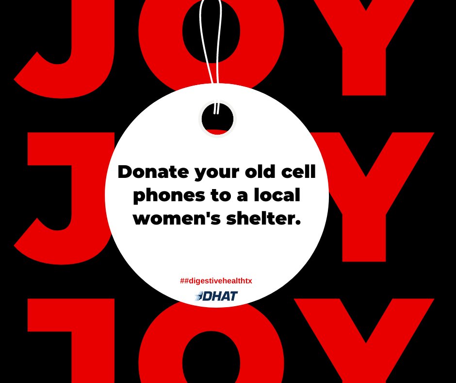 Day 22 | #31DaysOfJoy Challenge!

December 22nd: Donate your old cell phones to a local women's shelter.

dhat.com | #DigestiveHealthTX