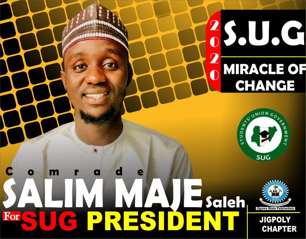 jigpoly's tweet image. A right man nd also a gud politician, from college of C.B.M.S department of business administration @S_maje for president (S.U.G) Jigawa State polytechnic Dutse chapter.
