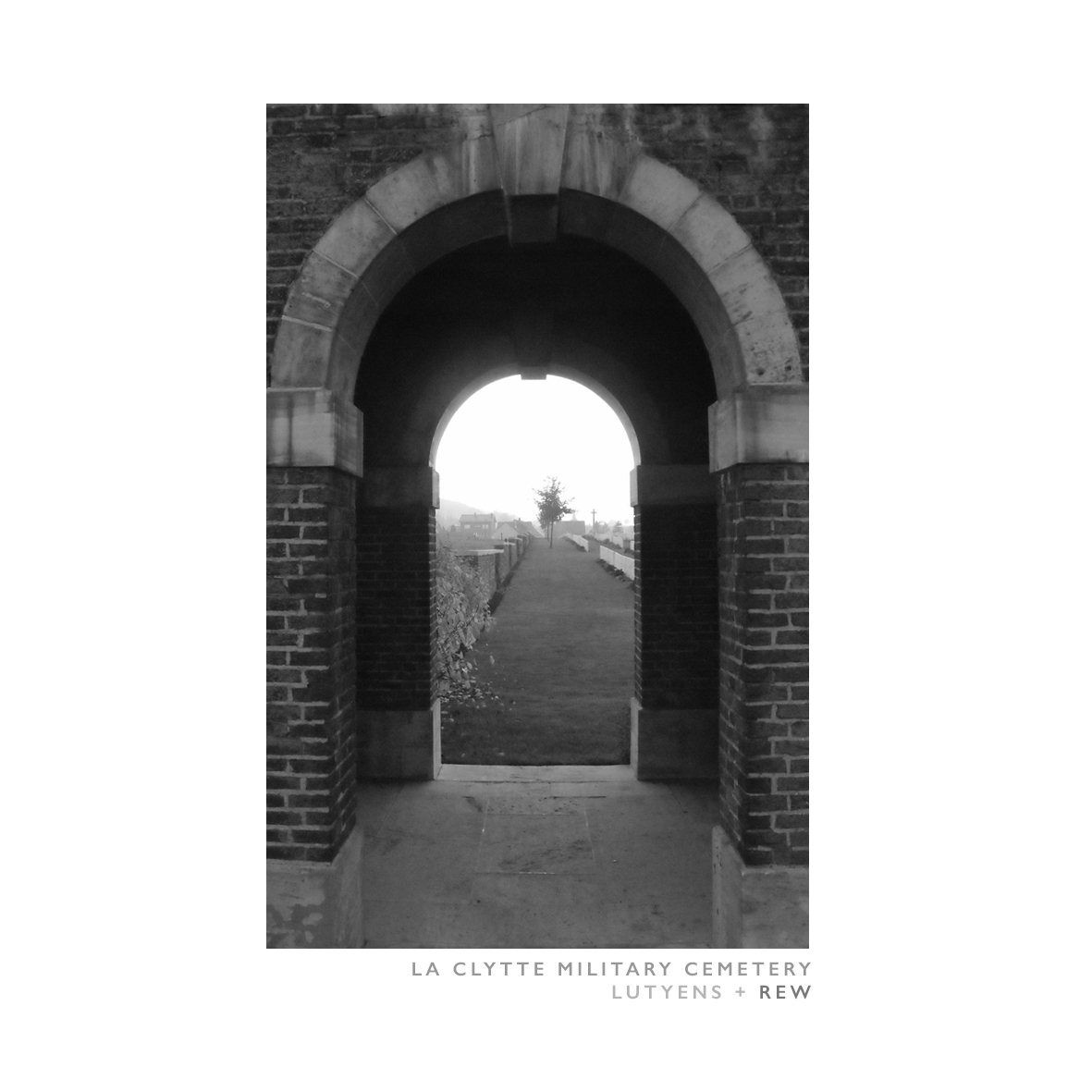 Entrance axis, La Clytte Military CemeteryDesigned by Lutyens + Rew #ww1  #architecture  #CWGC