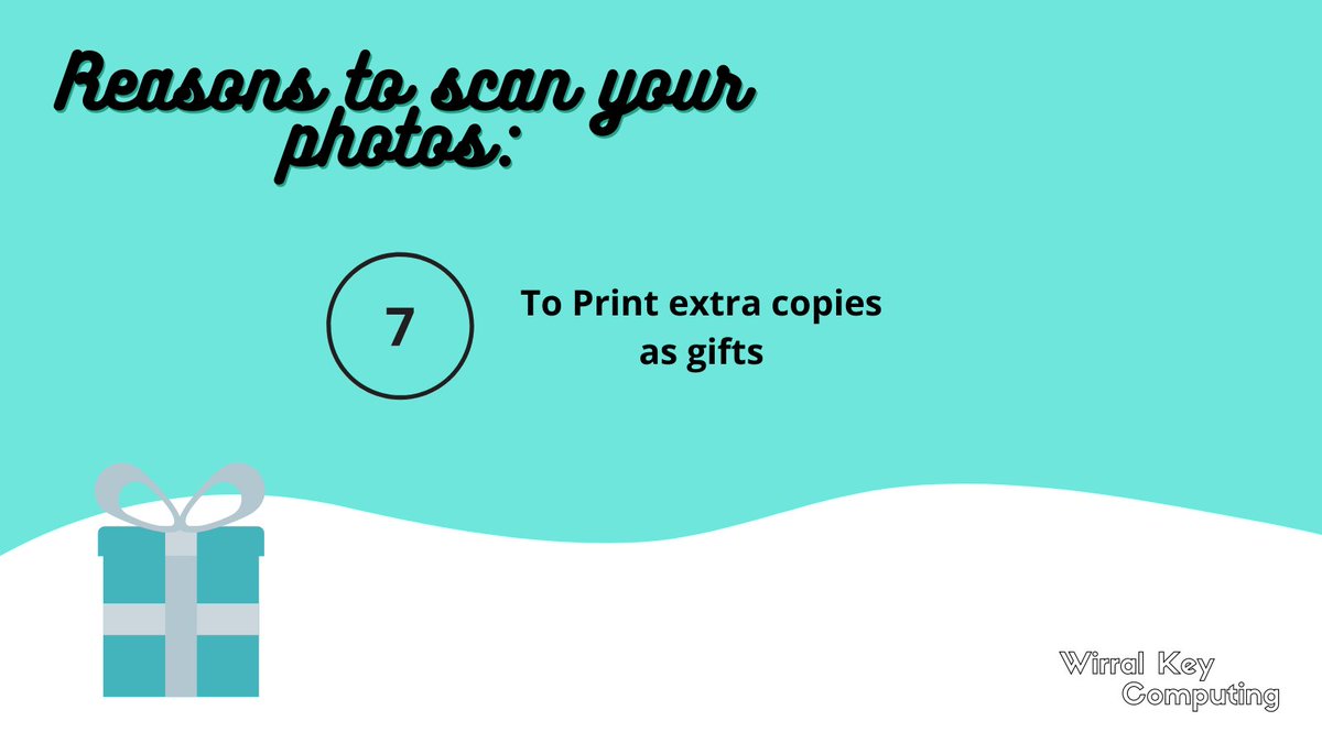 WirralKeyComp's tweet image. 🎁🎁🎁  Reason 7 to Scan your Photos...

To give extra copies as gifts.  🎁🎁🎁 

#ReasonsToScanYourPhotos
#WirralKeyComputing
#PhotoScanningWirral
#WirralBusiness