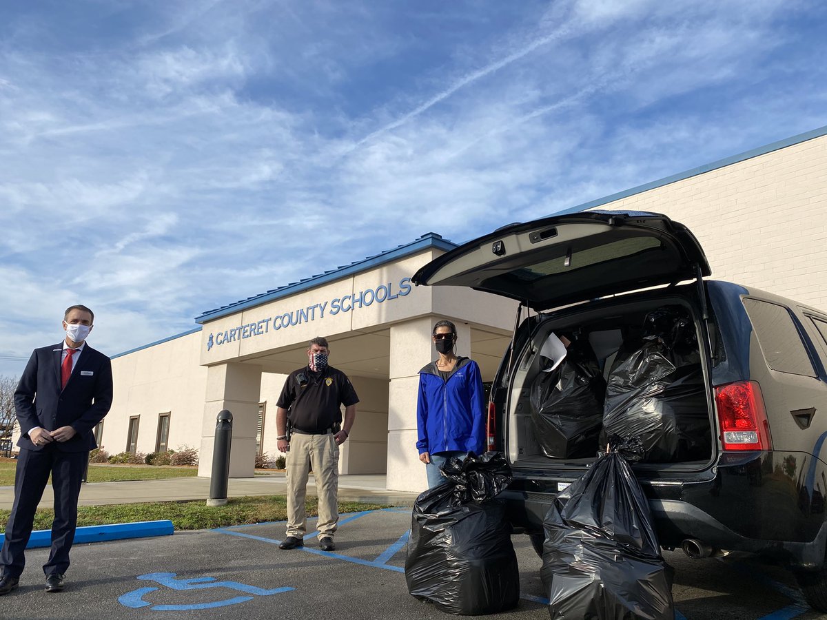 Each year the school system’s Central Services office adopts a family for Christmas, rotating among the schools. This year it was a Morehead City Elementary School family. Joy in helping others. <a href="/annabrooks05/">Dr. Anna Brooks</a> <a href="/Dr_Rob_Jackson/">Dr. Rob Jackson</a>