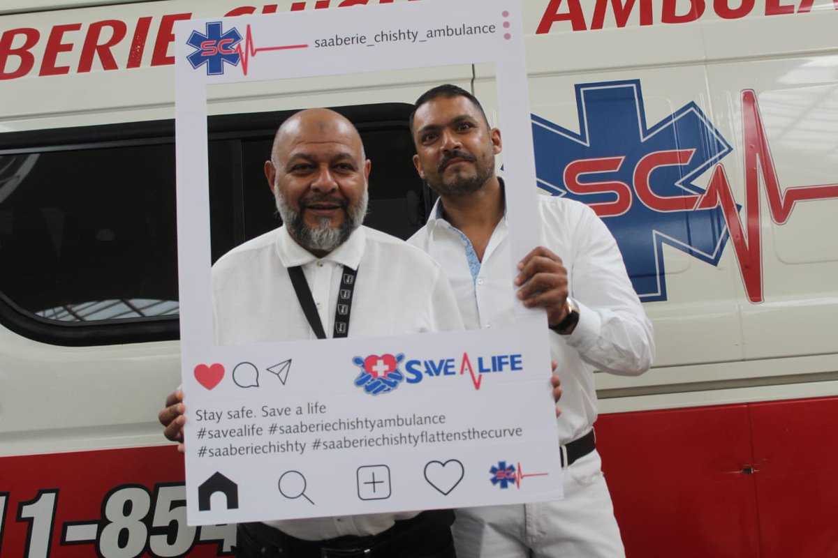 CllrMoosa's tweet photo. Cllr Imraan Moosa together with Trade Route Malls Yaseen Valli in strong support of Lenasia's Saaberie Chishty Ambulance strong plea for support and donations towards Saaberie's sterling services. β€
#ILoveLenasia β€
#TradeRouteMall
Cllr Imraan Moosa https://t.co/TeCt1bTsYS
