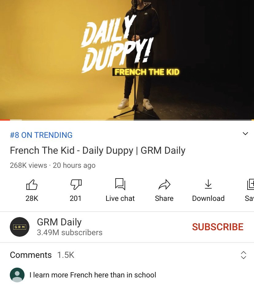 FrenchTheKid1's tweet photo. Daily Duppy Trending 🚀🚀🚀 Keep running this one up! Wouldn’t be possible without you lot https://t.co/gsDyhwHAnV